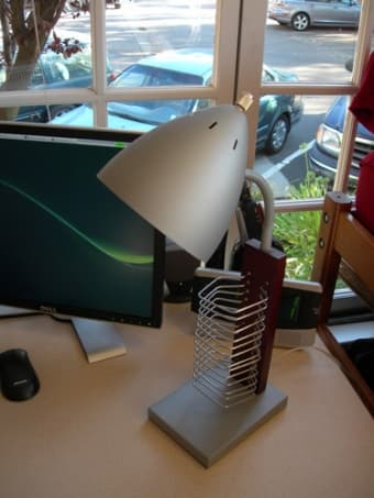 FS: Desk Lamp / CD Rack Combo - $10 (Storey House) 1