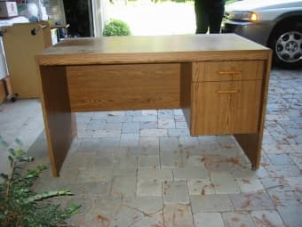 Oak-color Desk with Hutch - $75 (palo alto) 1