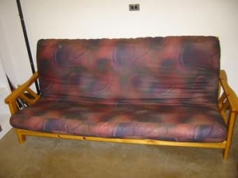 For Sale: Full sized futon with nice wooden frame 1