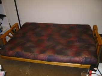 For Sale: Full sized futon with nice wooden frame 2