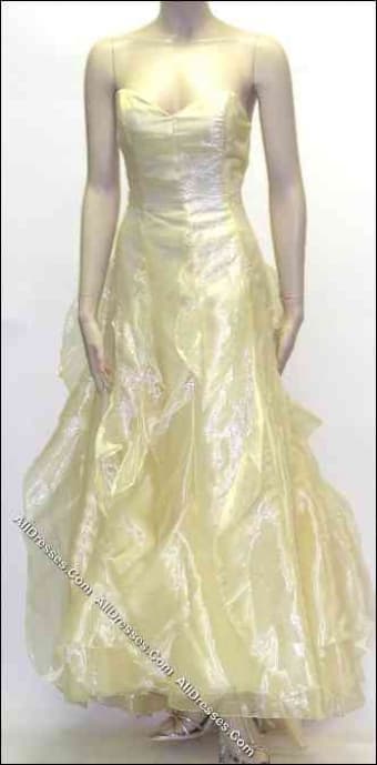 Gorgeous Yellow Jessica McClintock Prom dress Size 1/2  $80 2