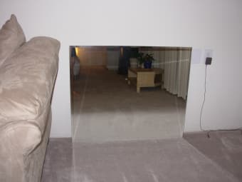 ~3 ft X 2.5 ft beveled mirror - $15 1