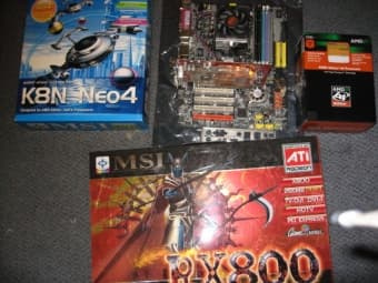 Motherboard, Graphics Card, AMD processor, 1GB ram - $75 o.b.o. 1