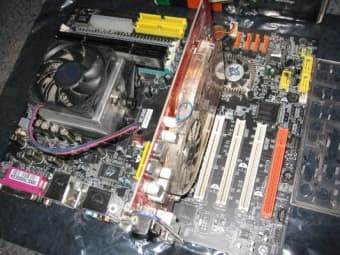 Motherboard, Graphics Card, AMD processor, 1GB ram - $75 o.b.o. 2