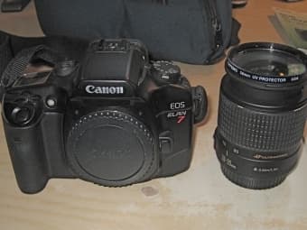 Canon Elan 7 SLR Camera + 28-90 Canon Ultrasonic Lens Under Warranty. 2