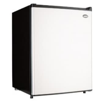 Mid Size Sanyo SR-2570M 2.5-Cubic-Ft. Refrigerator, Platinum and Black 1
