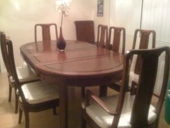 Dining room set:Dining table & china cabinet (menlo park) 1