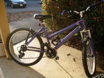 Nearly new bike with U lock and bike light for sale 1