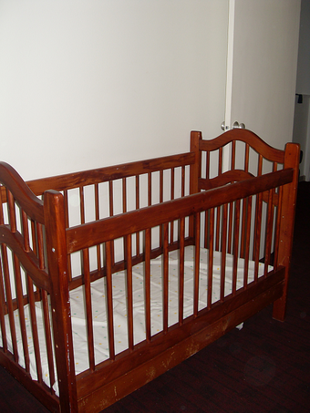Woden cradle + mattress $30 OBO 2