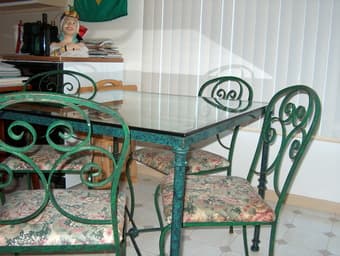 ***;-)ITALIAN GLASS TOP TABLE - $300 OBO***:-) 2