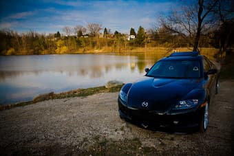 2005 BLACK MAZDA RX-8 (BOSE SOUND SYS/LEATHER SEATS/MOONROOF) $15750 2