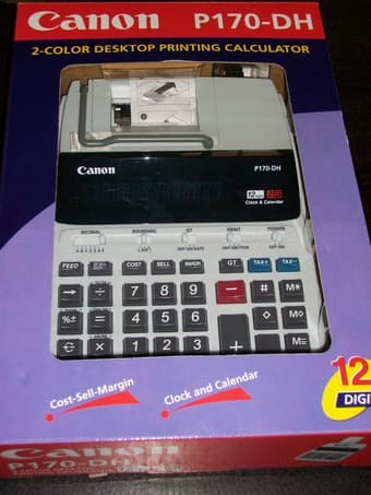 Brand New Canon P170-DH 2 Color Desktop Printing Calculator - $12 1