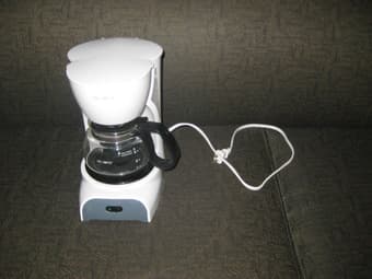 microwave + coffee maker + pots + dish rack + hangers + more - $25 2