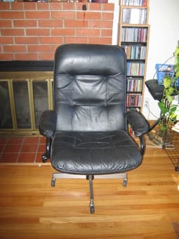 leather chair - $40 1