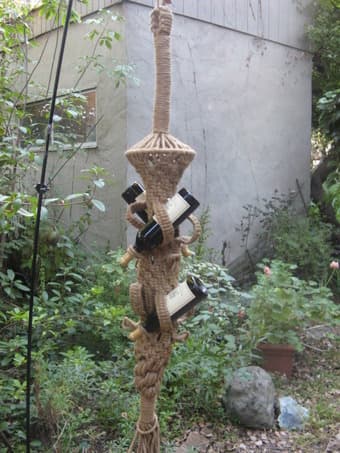 Hanging wine rack: functional & ornamental $15 1
