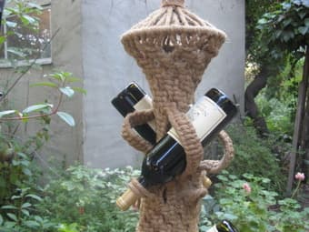 Hanging wine rack: functional & ornamental $15 2