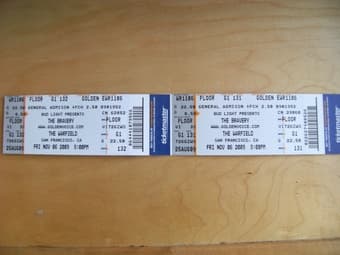 $70 -- 2 Floor Tickets for the Bravery at the SF Warfield 1