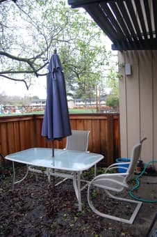 Patio Set - four chairs, table, umbrella 2