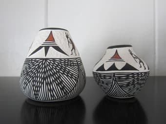 two small Native American vases from New Mexico for $5 1