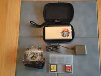 Nintendo DS Lite with Guitar Hero 1