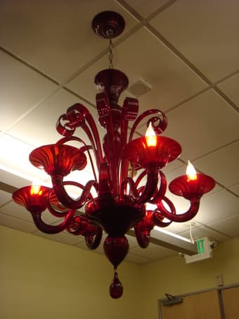Red Murano Glass Chandelier - $1500 2