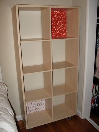 Bookshelf with rolls 2