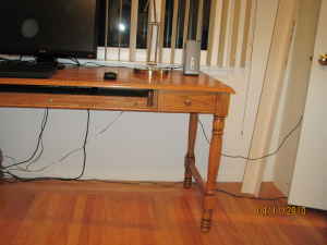 Wood desk/table, great condition - $45 3