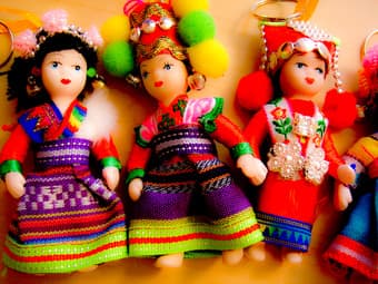 Chinese minority doll keychains $2 each. 2