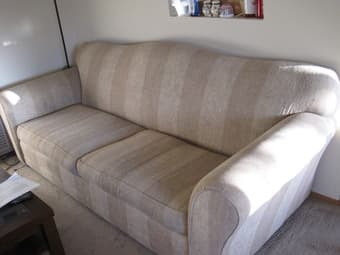 moving sale: leather chair, sofa, desk 2