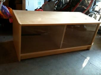 Ikea TV cabinet with sliding glass doors-- $40 1