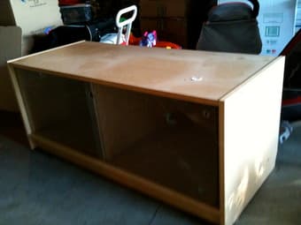 Ikea TV cabinet with sliding glass doors-- $40 2