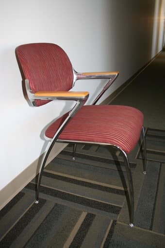 Four red office chairs - $30 OBO each 3
