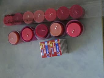 Candles, candle holders, matches 1