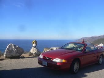 Red Mustang 95 GT convertible 1