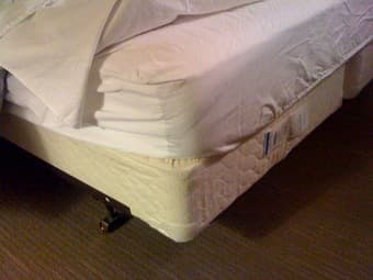King Mattress,  box-spring, metal stand $400 2