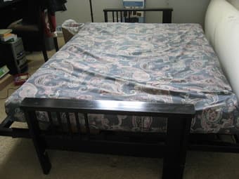 Black Full Sized Futon Sofa/Bed priced to go - $20 (mountain view) 2