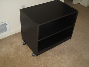 FS: Black rolling TV stand, $30 1