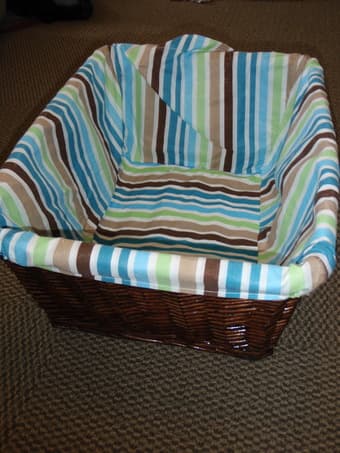 Two large brown wicker baskets 1