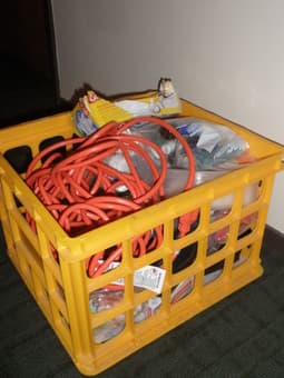 Home/bathroom supplies + plastic crate 1