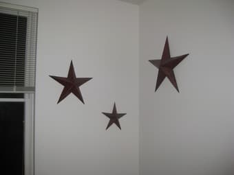 Really cool large Stars wall decoration. Great for a corner space! $10 1