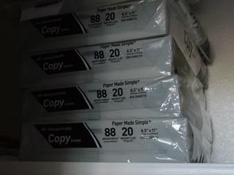 4x 500 sheets of paper, $9.90 1