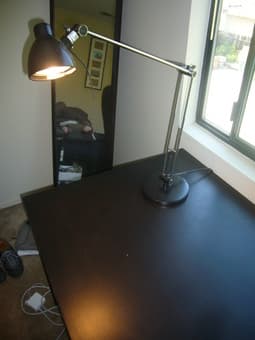 Selling 2 IKEA desks + 2 lamps (antifoni) (each set 50$) 2