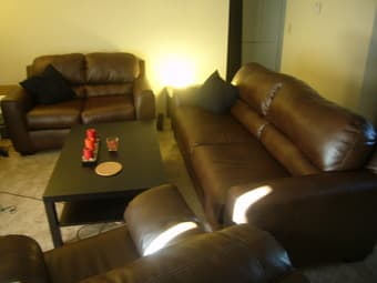 Brand New : LEATHER SOFA + LOVESEAT + CHAIR - $950 1
