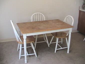 Table + 4 chairs ($50) 3