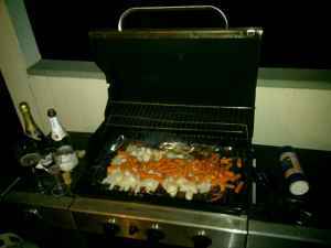 Yard Sale - Just come pick up: Gas BBQ + Muscle Exerciser + Futton 1