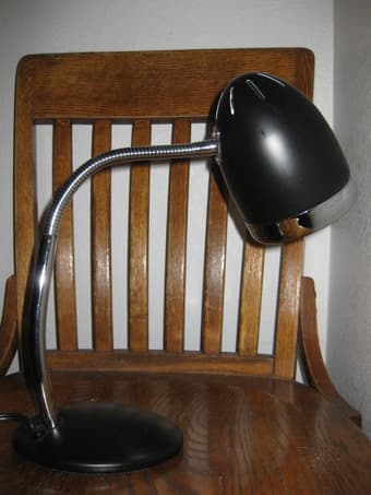 Black desk lamp (bright white light): $8 1