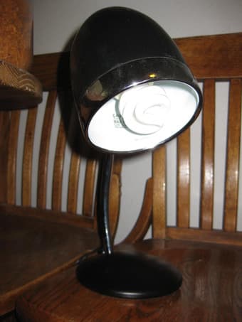 Black desk lamp (bright white light): $8 2