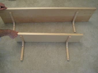 2 IKEA wall shelves - birch color 1