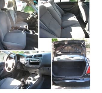2002 BLACK HONDA CIVIC - MANUAL - 4D - AC - PREMIUM CD/SPEAKERS 2