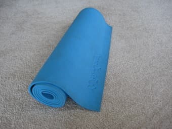 yoga mat $10 & hand-held Hometrics massager $15 1